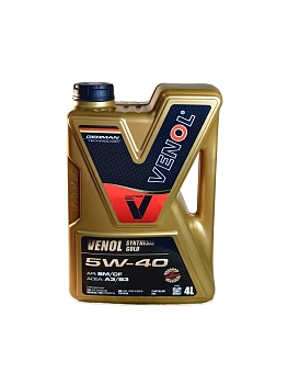 VENOL SYNTHESIS GOLD SAE 5W40 4L APISM/CF ILSAC GF-4,ACEAA3/B3, VW 502.00/505.00; RENAULT RN 0700/0